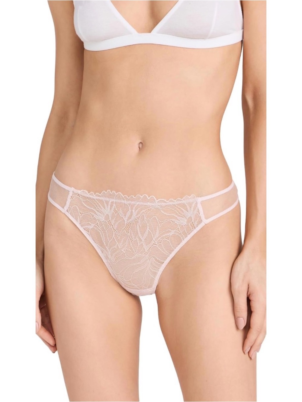 Calvin Klein Women’s Floral Lace Thong Underwear Size L